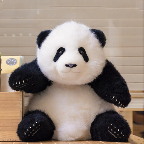 Weighted Panda Stuffed Animals, Panda Plush for Companion “5 Month MENG LAN”, Handmade Realistic Giant Panda Plush 5.5 LBS, 14" Lifelike Animals