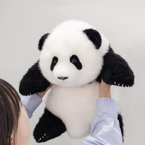 Weighted Panda Stuffed Animals, Panda Plush for Companion “5 Month MENG LAN”, Handmade Realistic Giant Panda Plush 5.5 LBS, 14" Lifelike Animals