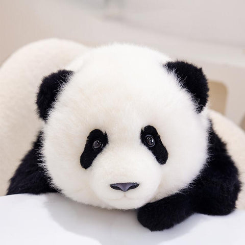 Weighted Panda Stuffed Animals, Panda Plush for Companion “5 Month MENG LAN”, Handmade Realistic Giant Panda Plush 5.5 LBS, 14" Lifelike Animals