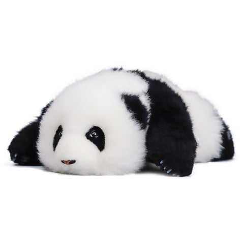 Weighted Panda Stuffed Animals, Panda Plush for Companion “3 Month  HE HUA”, Handmade Realistic Giant Panda Plush 4.8 LBS, 16" Lifelike Animals